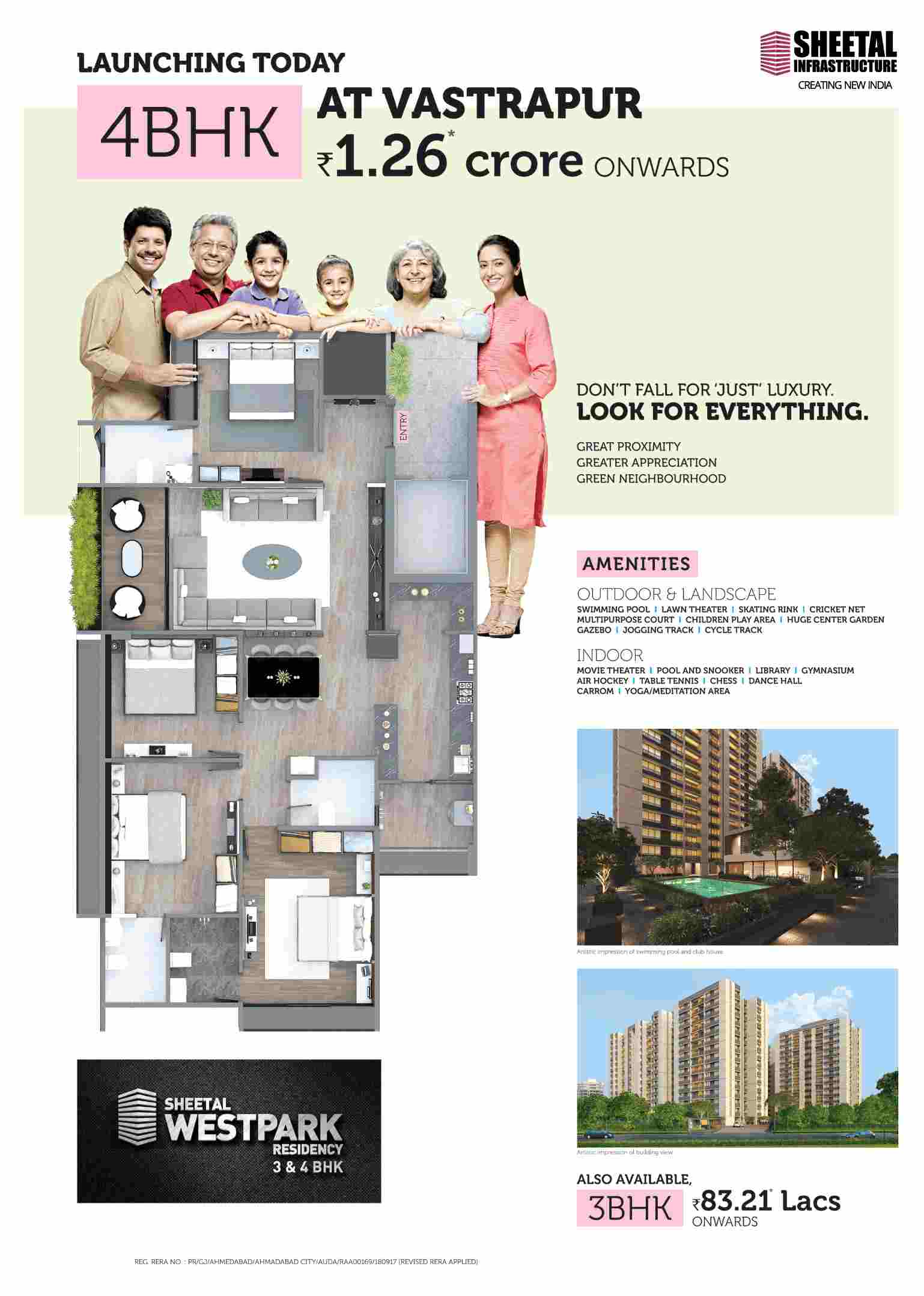 Enjoy the luxurious amenities at Sheetal Westpark Residency in Ahmedabad Update